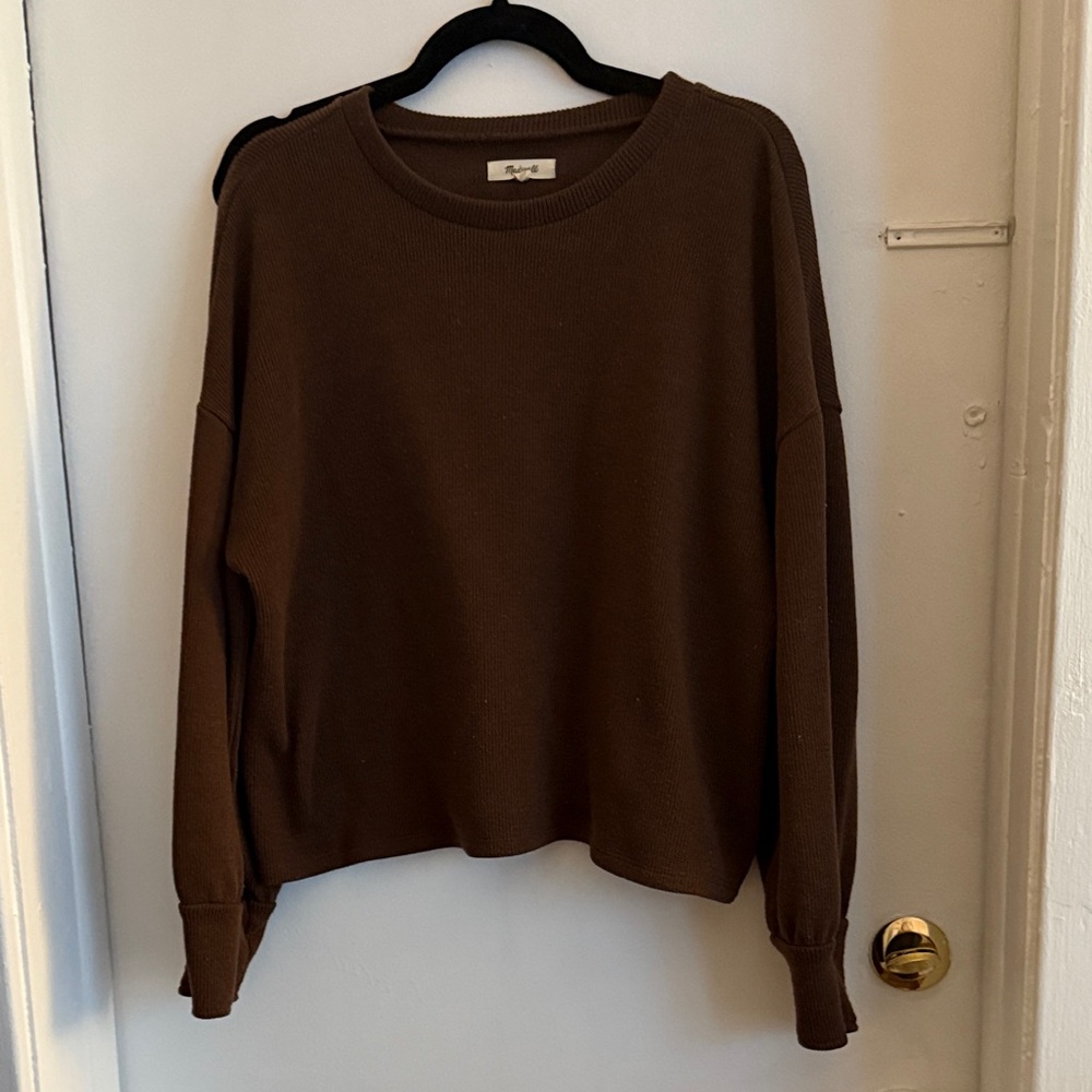Madewell Chocolate Crew Neck Sweater